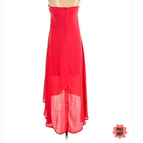 NEW Red strapless cocktail dress, size 6 - Picture 2 of 3